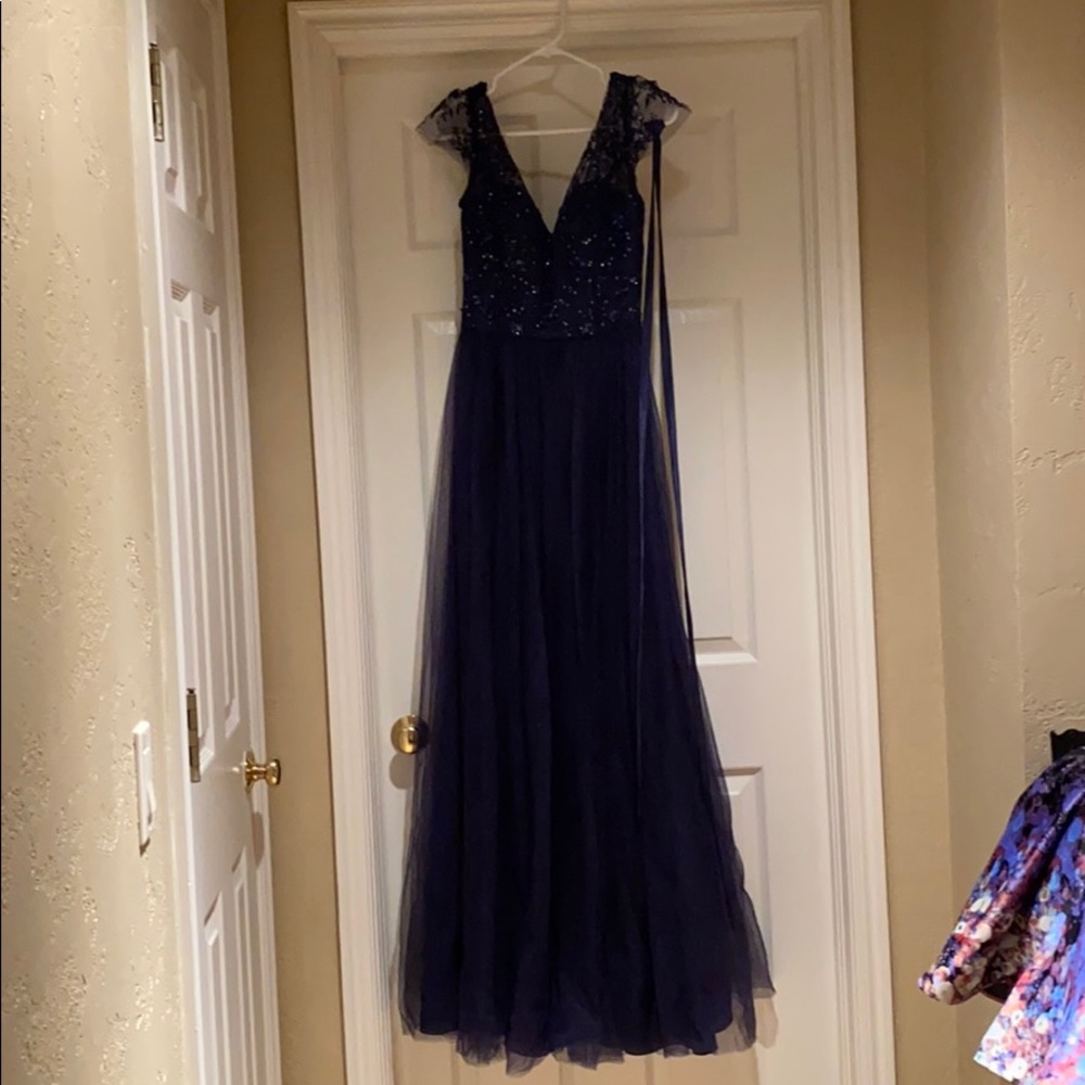 Navy blue prom dress